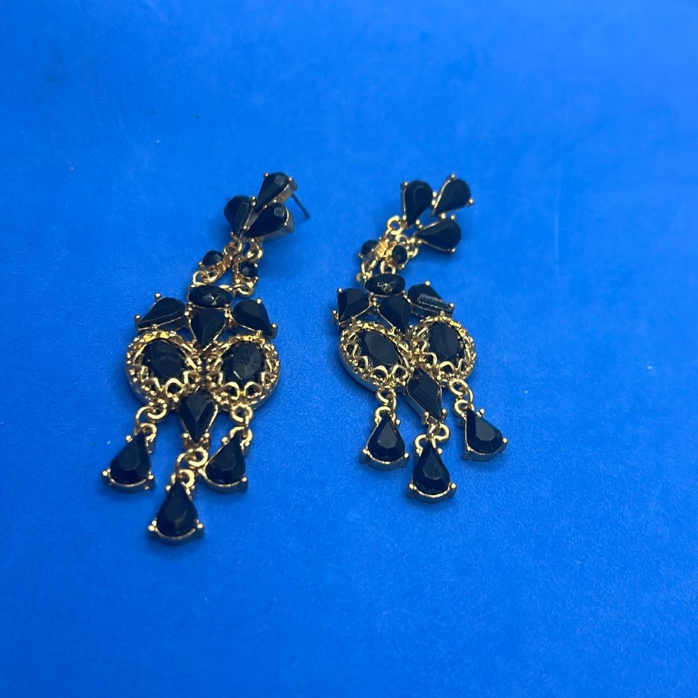 Jenn Shah Yellow Gold and black‎ Earrings